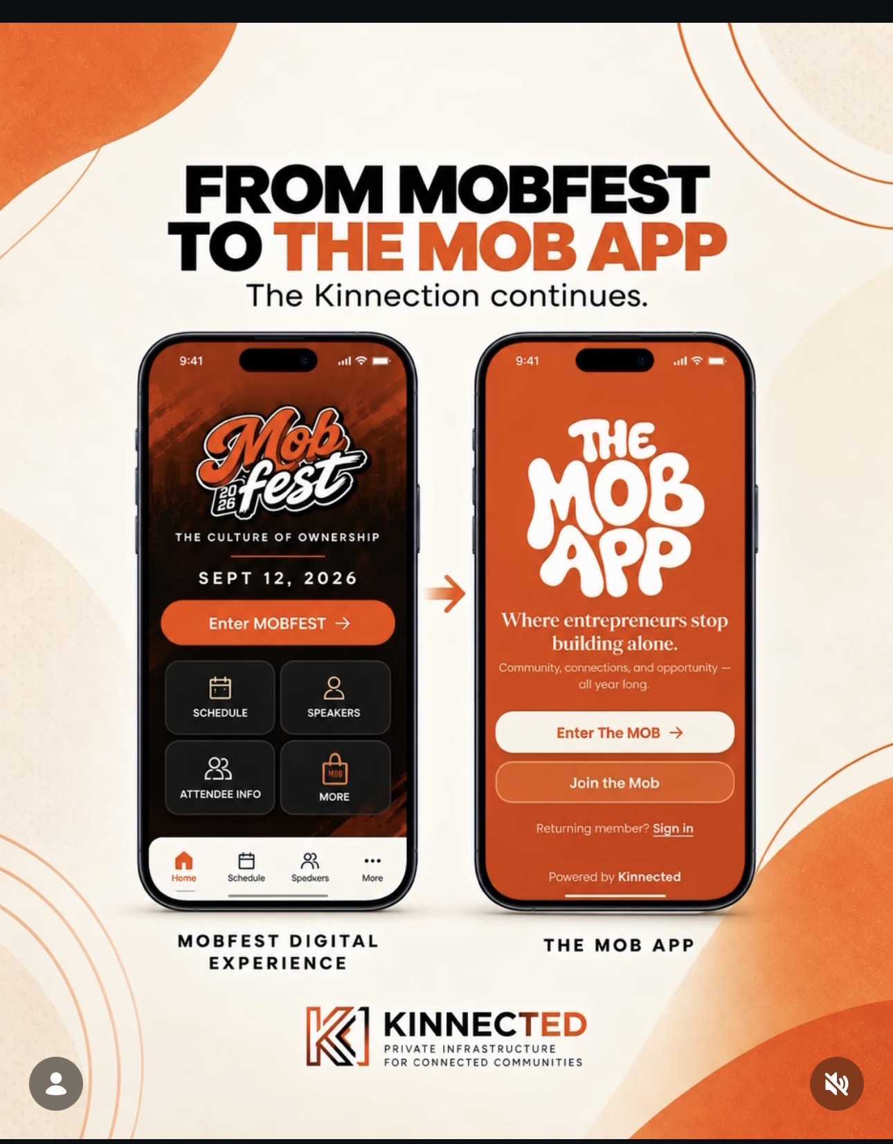 MOBFEST 2026 event Home visual with schedule, speakers, attendee info and event entry